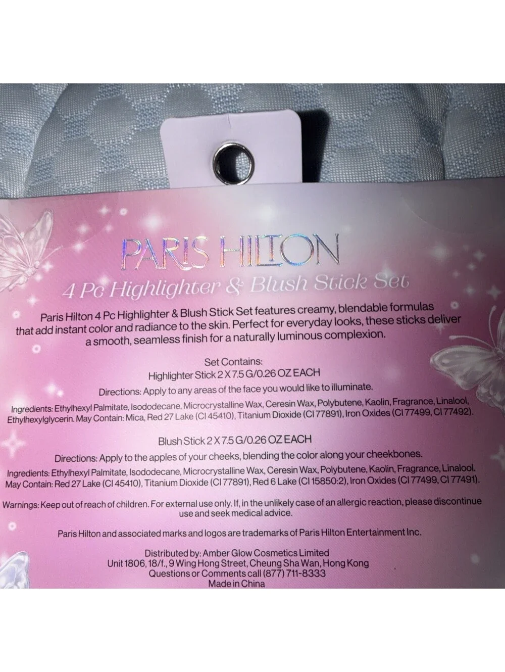 Paris Hilton 4PC Highlighter & Blush Stick Makeup Set Radiant Glow New